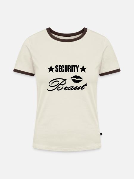 Junggesellinnenabschied - Frauen Kontrast-T-Shirt - Off-White/Dunkelbraun