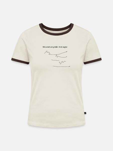grosser arzt schwarz - Frauen Kontrast-T-Shirt - Off-White/Dunkelbraun