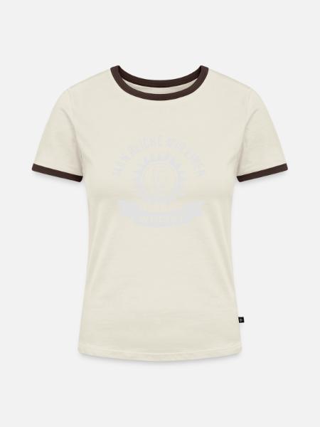 Man reiche mir einen Whisky - Frauen Kontrast-T-Shirt - Off-White/Dunkelbraun