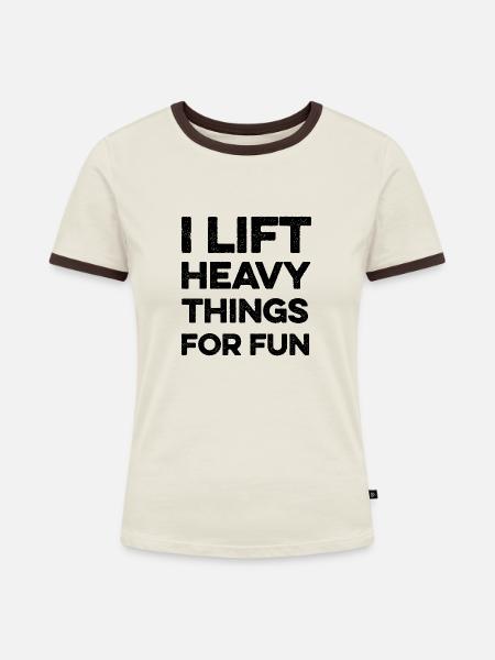 Bodybuilder Geschenkidee - Frauen Kontrast-T-Shirt - Off-White/Dunkelbraun