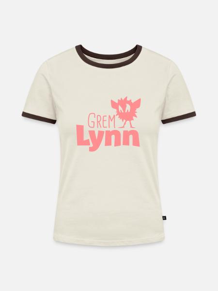 Gremlynn - Frauen Kontrast-T-Shirt - Off-White/Dunkelbraun