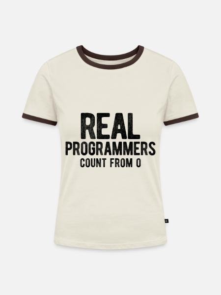 Software Ingenieur Informatiker Programmierer - Frauen Kontrast-T-Shirt - Off-White/Dunkelbraun