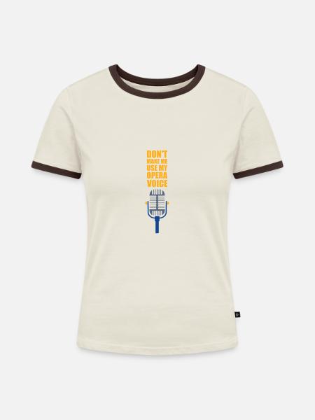 Oper Opernsänger Konzert Geschenk - Frauen Kontrast-T-Shirt - Off-White/Dunkelbraun