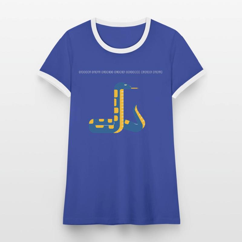 Code en Python dans la conception binaire de code binaire T-shirt contrasté Femme