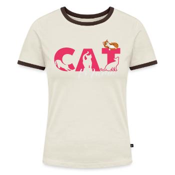 Cats lovers, Cat Mama - Women's Ringer T-Shirt - blue/white - Front