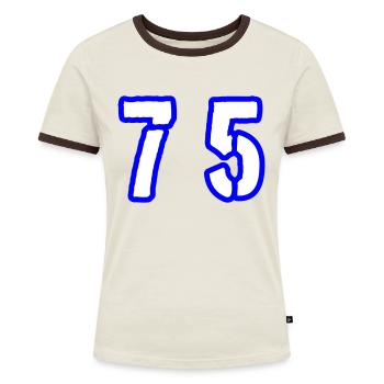 75 Number Symbol - Women's Ringer T-Shirt - blue/white - Front
