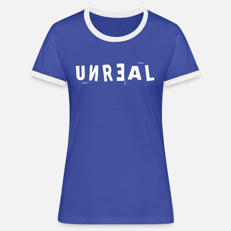 unreal - Women's Ringer T-Shirt - blue/white