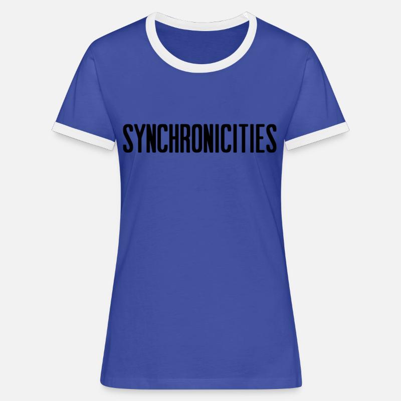 Synchronicities - Women's Ringer T-Shirt - blue/white