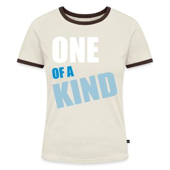 One Of A Kind - Women's Ringer T-Shirt - blue/white - Front