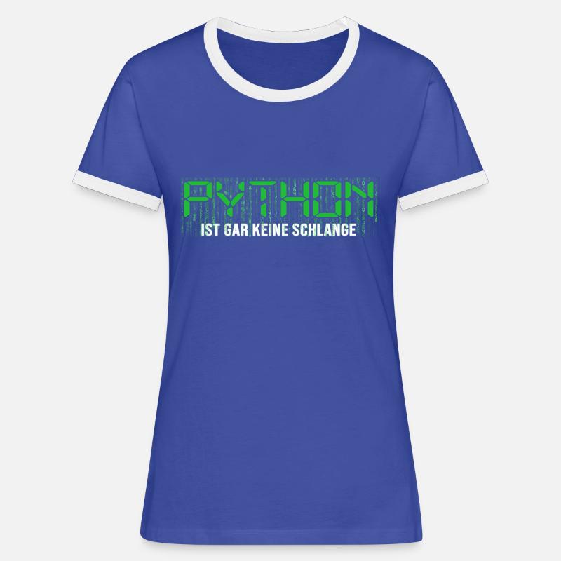 nerd coder server online nerd-life Programmierer - Frauen Kontrast-T-Shirt - Blau/Weiß