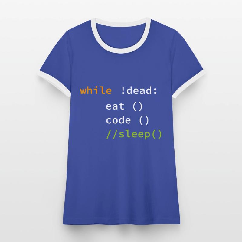 Funny Coding Programmer Gift Women's Ringer T-Shirt