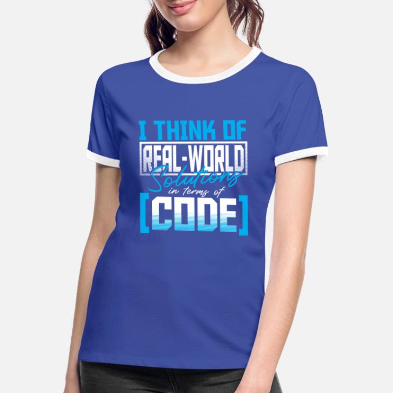 Javascript Software Entwickler Frauen Kontrast-T-Shirt