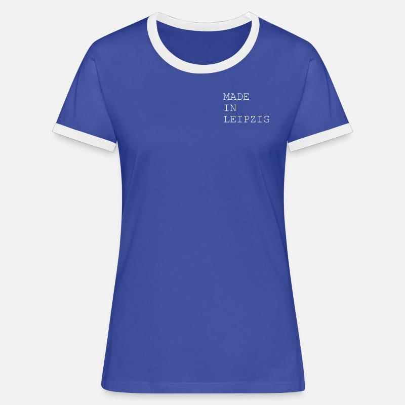 Leipzig - Women's Ringer T-Shirt - blue/white