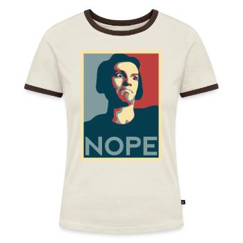 NOPE USA - T-shirt contrasté Femme - bleu/blanc - Devant