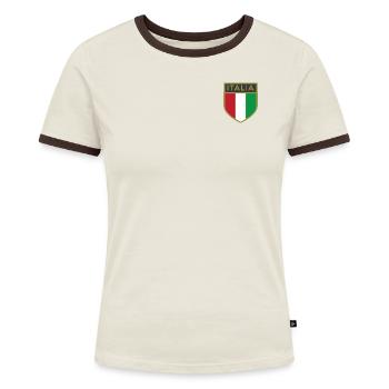 Italy World Championships 1982 Vintage Retro Celebratory - Women's Ringer T-Shirt - blue/white - Front