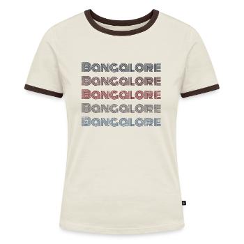 Vintage India Stadt - Retro Bangalore - Frauen Kontrast-T-Shirt - Blau/Weiß - Vorne
