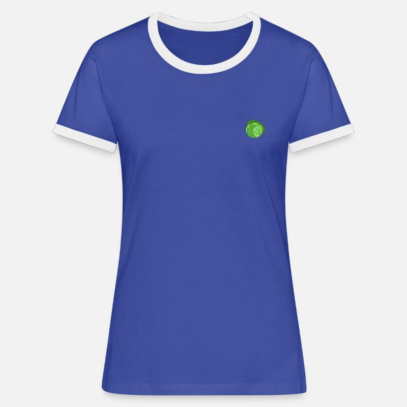 Cabbage - Women's Ringer T-Shirt - blue/white