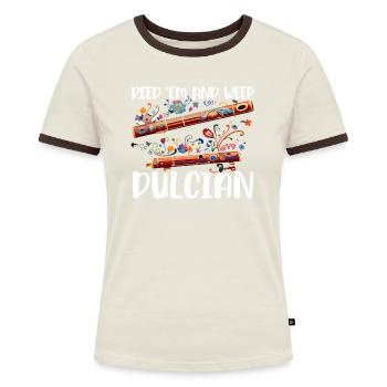 Dulcian Player Musikinstrument Musiker - Frauen Kontrast-T-Shirt - Blau/Weiß - Vorne