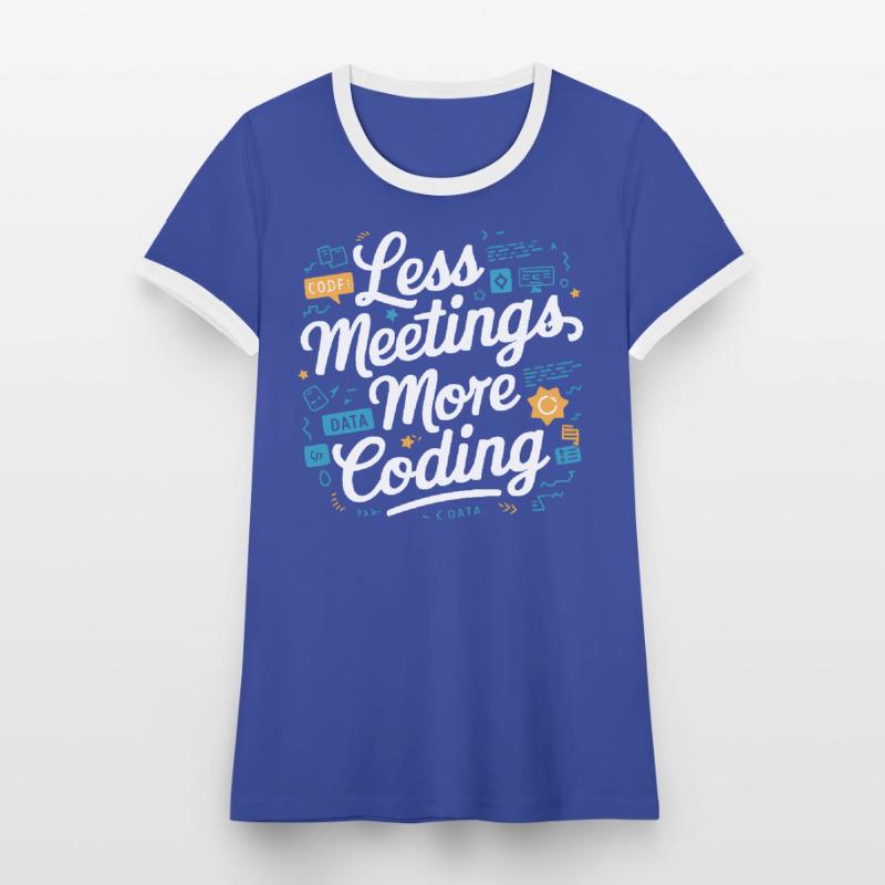 Backend Developer Programming Software Programmer Women's Ringer T-Shirt