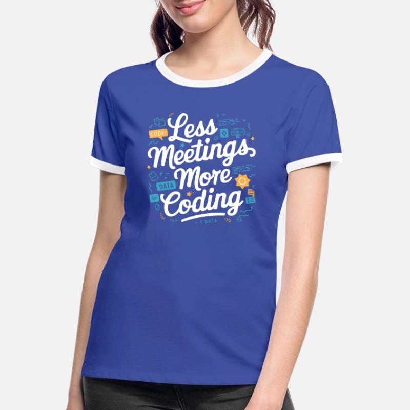 Backend Developer Programming Software Programmer Women's Ringer T-Shirt
