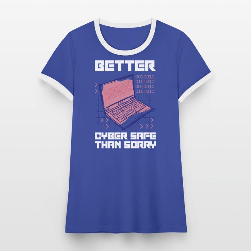 Hacker Programmer Developer Computer Science Women's Ringer T-Shirt