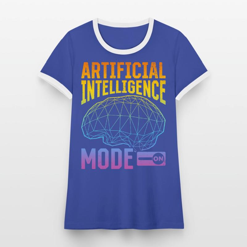Machine Learning - Artificial Intelligence Mode On Frauen Kontrast-T-Shirt