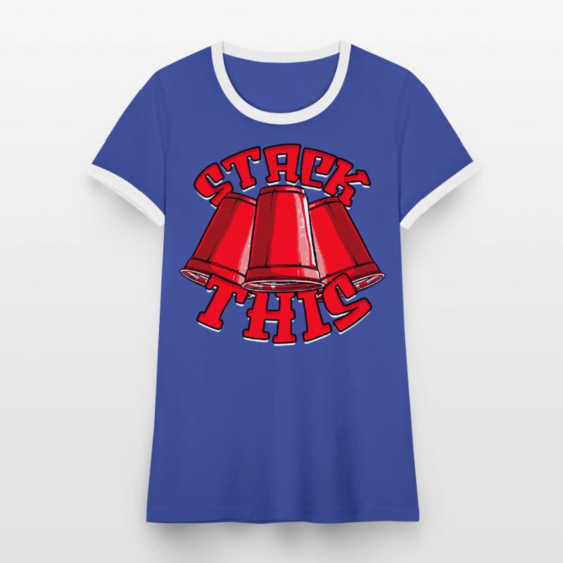Sport Stacking Stack This Cup Stacking Women's Ringer T-Shirt
