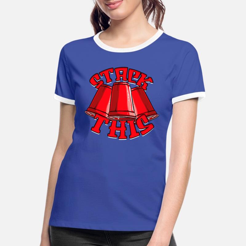 Sport Stacking Stack This Cup Stacking Women's Ringer T-Shirt