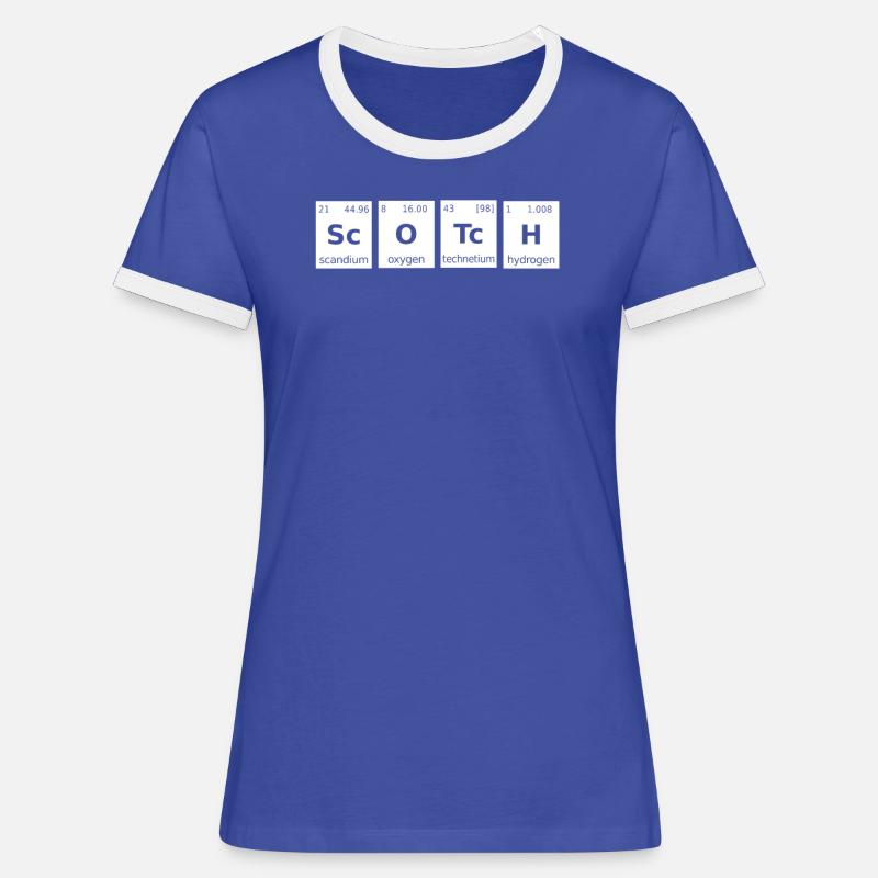 Scotch Whiskey Single Malt Whiskey Islay - Women's Ringer T-Shirt - blue/white