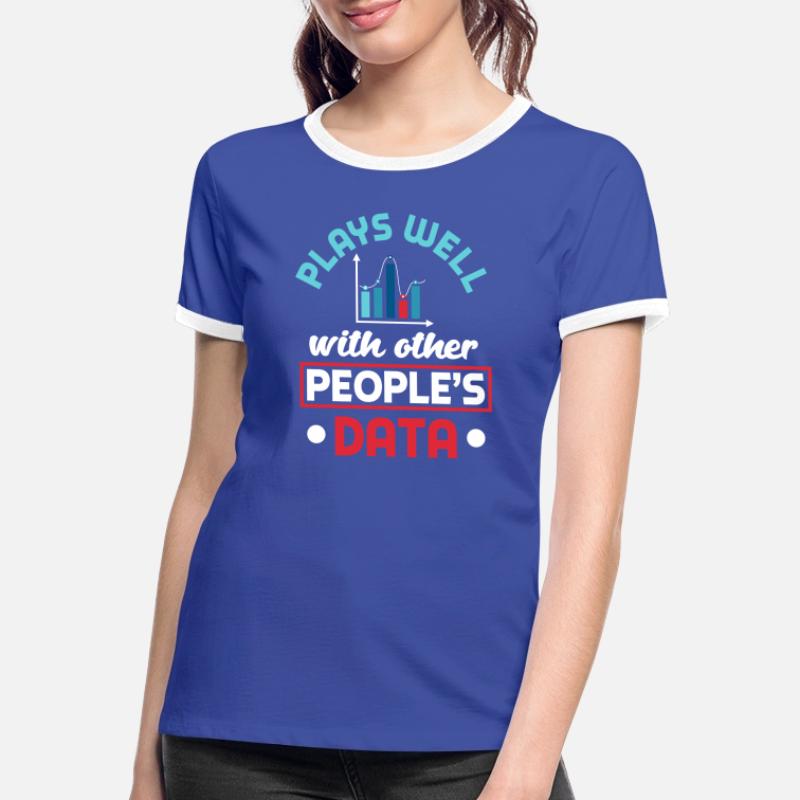Data Engineering Data Analytics for a Data Women's Ringer T-Shirt
