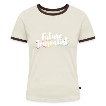 Future Journalist Shirt Gift - Women's Ringer T-Shirt - blue/white - Front