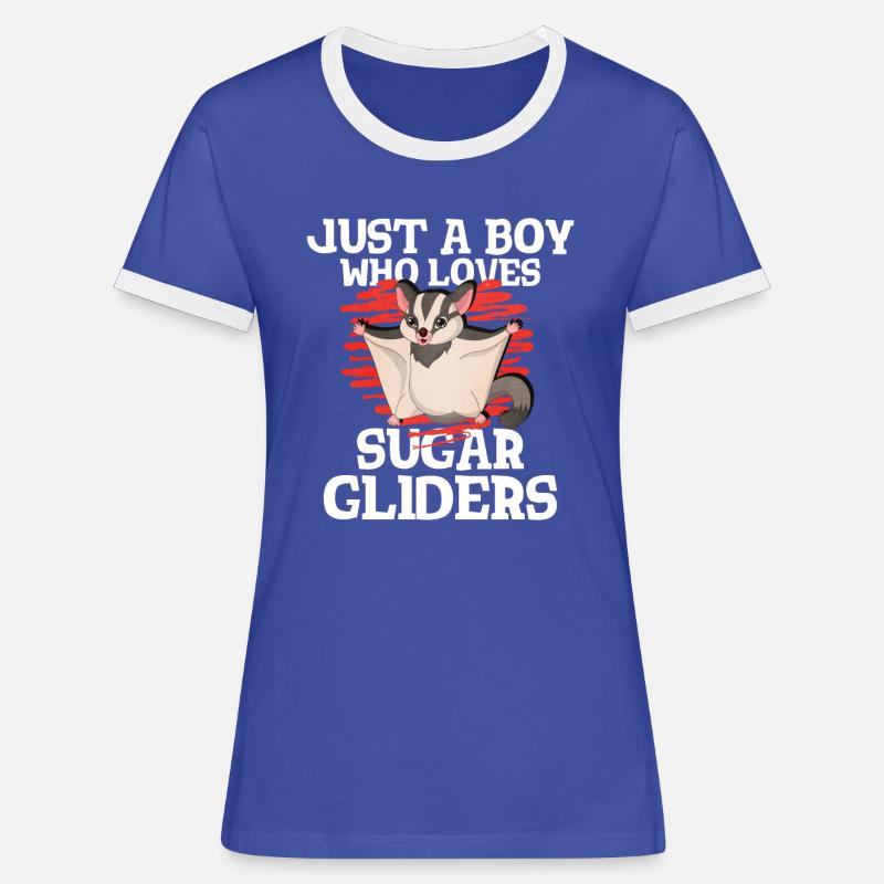 Flying squirrel - Women's Ringer T-Shirt - blue/white