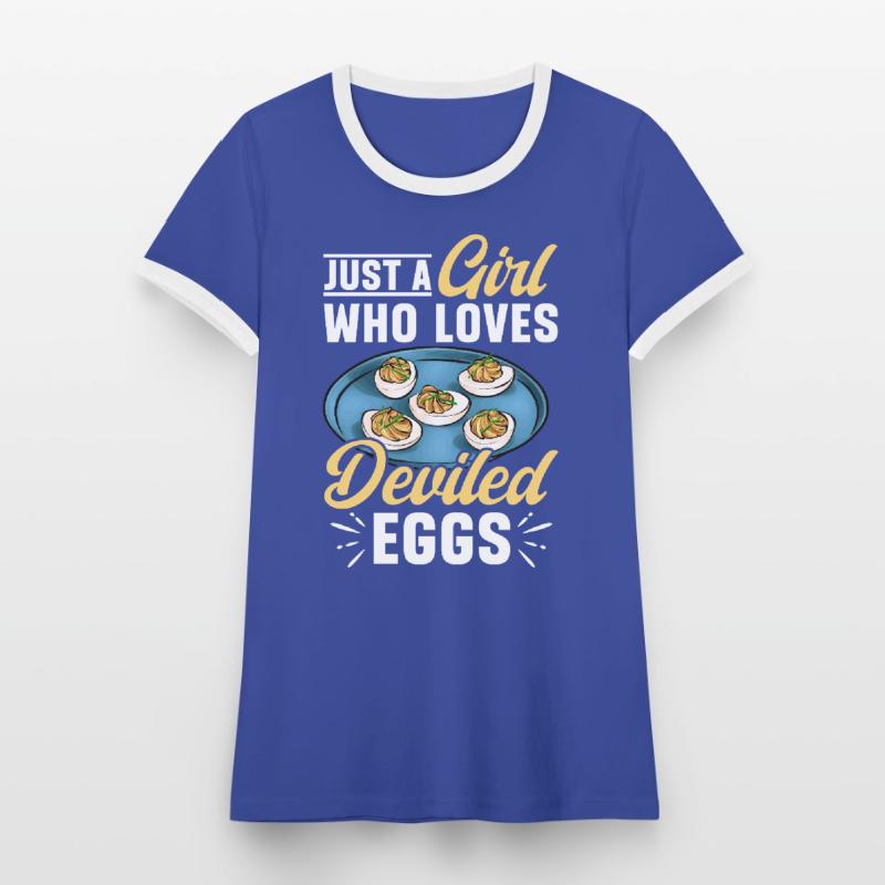Stuffed Eggs Deviled Eggs Women's Ringer T-Shirt