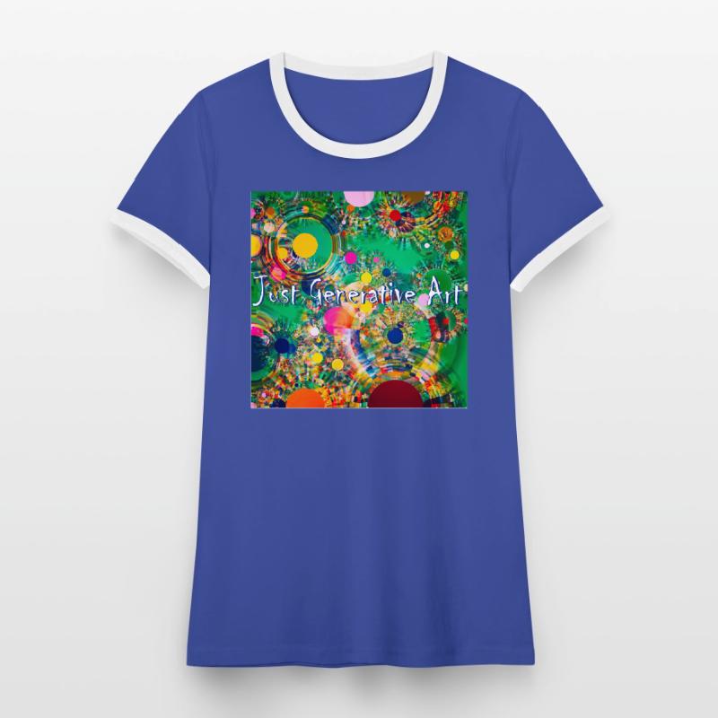 Nur Generative Kunstprogrammierung Bildcode Frauen Kontrast-T-Shirt