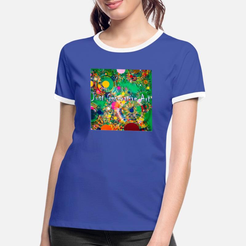 Nur Generative Kunstprogrammierung Bildcode Frauen Kontrast-T-Shirt