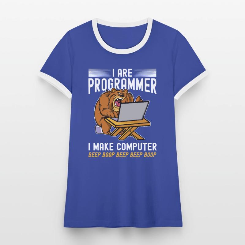 Ich bin ein Programmierer Frauen Kontrast-T-Shirt