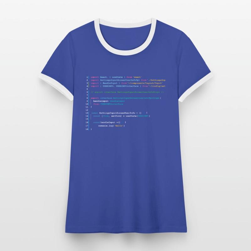 Programmers code in React Frauen Kontrast-T-Shirt
