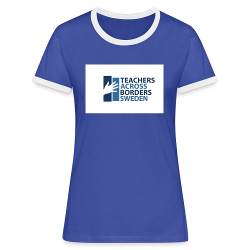 Teachers across borders logga - Kontrast-T-shirt dam
