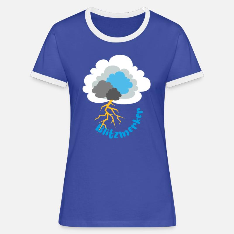 Lightning Marker - Women's Ringer T-Shirt - blue/white