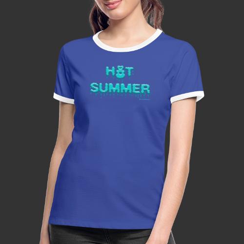 Hot Summer in creamy mint-coloured - Women's Ringer T-Shirt
