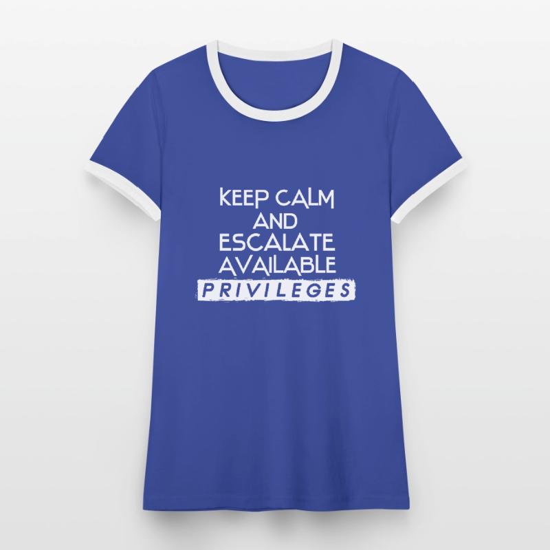 Network Admin IT Security Admin Women's Ringer T-Shirt