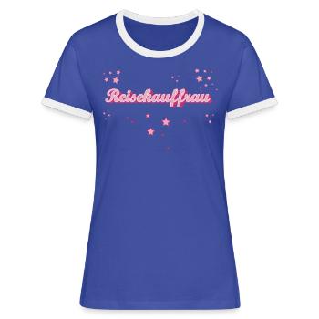 Travel Agency Graduation Gift Travel Agent - Women's Ringer T-Shirt - blue/white - Front