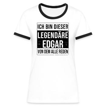 I'm this legendary for Edgar - Women's Ringer T-Shirt - blue/white - Front