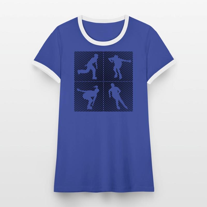 Rollers Rollers Rollers Rollers T-shirt contrasté Femme