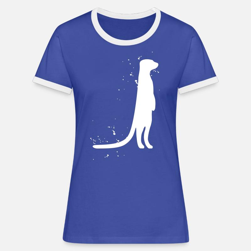 Meerkats - Maglietta Contrast da donna - blu/bianco