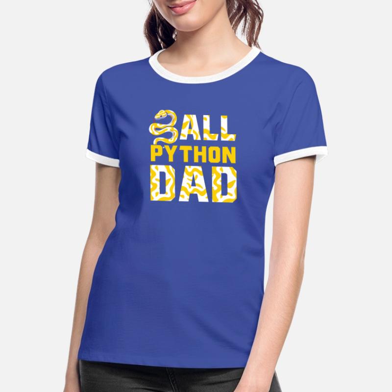 Banana Ball Python Herpetologist Ball Python Dad Frauen Kontrast-T-Shirt
