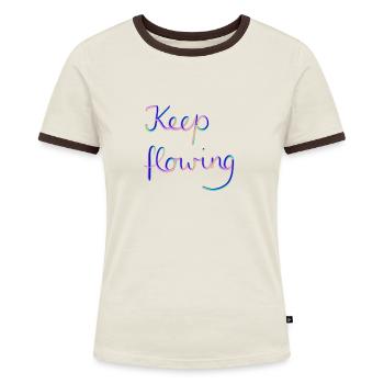Continuez à couler - T-shirt contrasté Femme - bleu/blanc - Devant