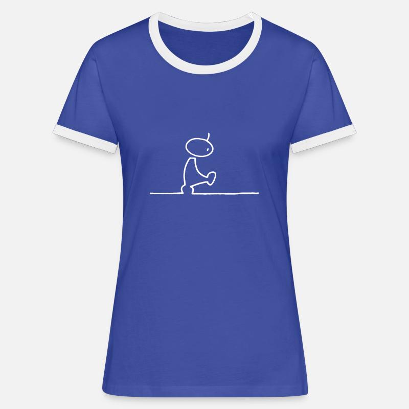 techno - Women's Ringer T-Shirt - blue/white