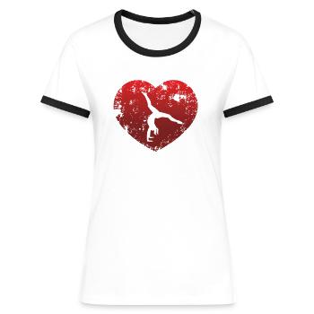Gymnastics Gymnastics Gymnast acrobatics gift - Women's Ringer T-Shirt - blue/white - Front
