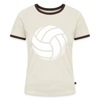 Volleyball oder Beachball als Motiv für dein eigen - Frauen Kontrast-T-Shirt - Blau/Weiß - Vorne